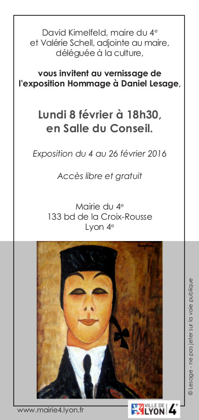 INVITATION - Exposition Daniel LESAGE 2