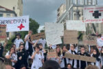Brève : Mobilisation des futurs infirmiers lyonnais afin de dénoncer la précarité étudiante et le harcèlement (photos Leïla)