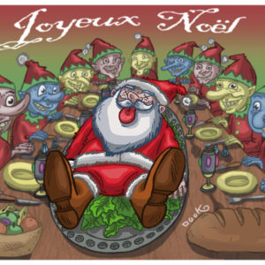 Joyeux Noël (série à table !) -  Carte Postale (format A6)