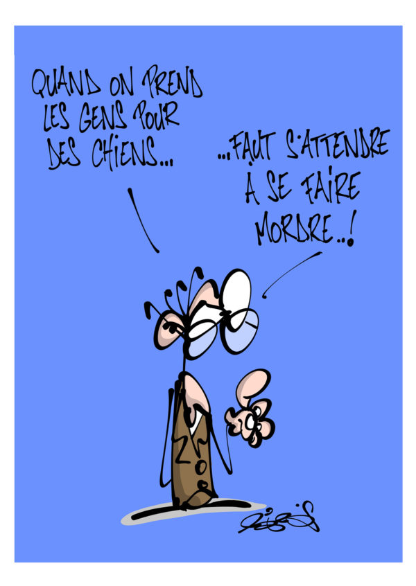 Prendre les gens pour des chiens - Carte Postale (format A6)