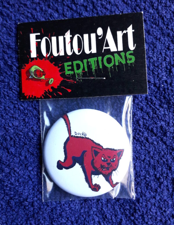 Chat rouge - Badge 38mm