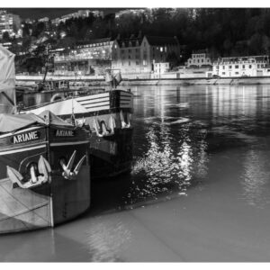 Photographie : "Péniches sur la Saône" - Laurent Grappe