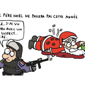 Carte postale : Le Père Noël ne passera pas (format A6)