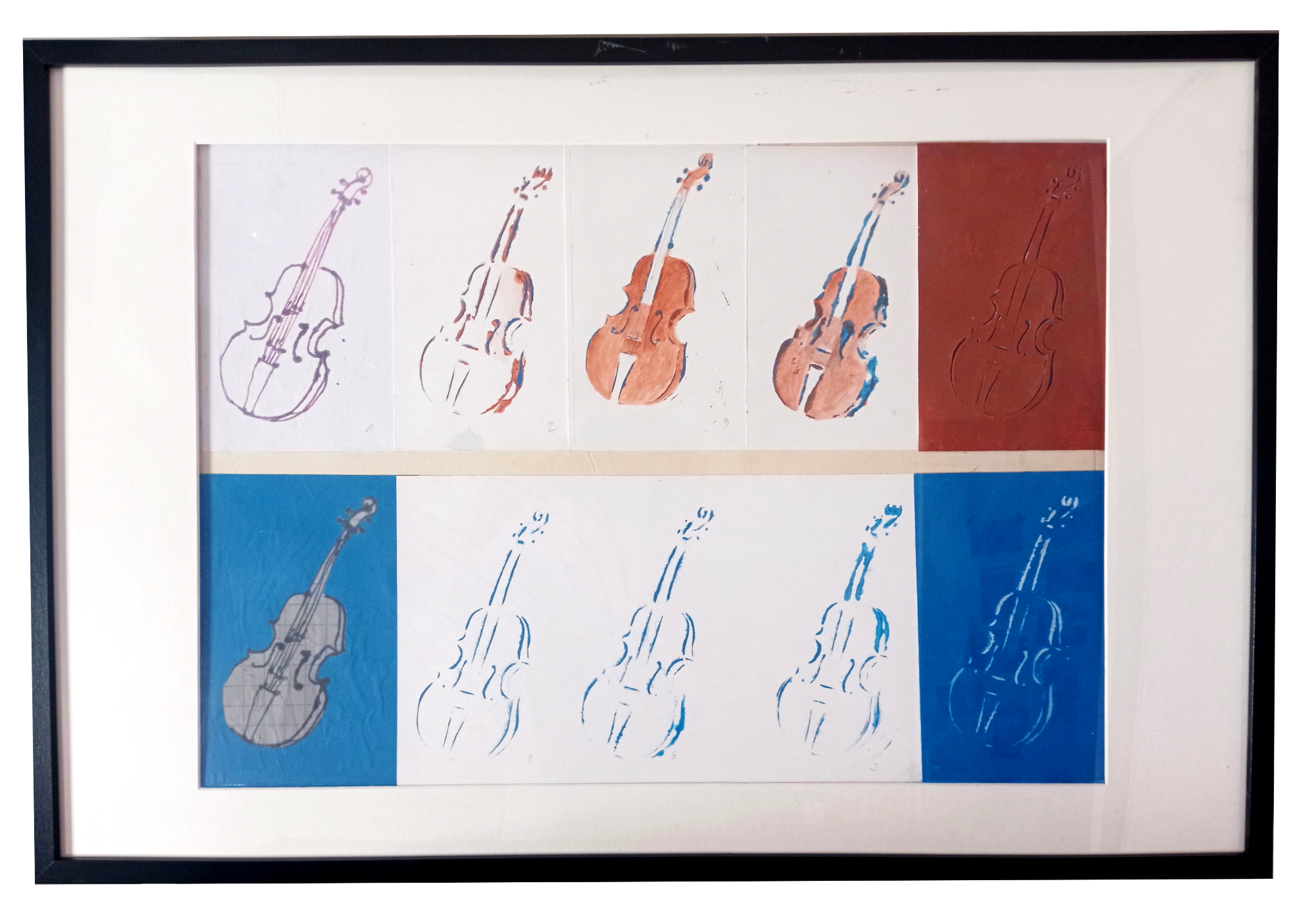 Tableau : « Série Endive à rôle : En dix violons (d’Ingres) » - Pierre Lacôte