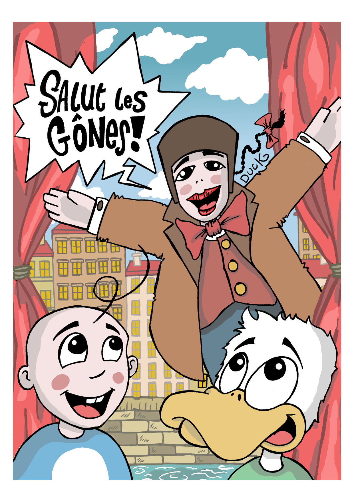 Carte Postale : Drôle de rencontre (format A6)