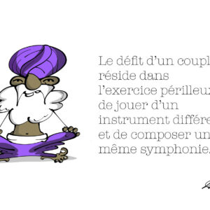 Carte postale : Le défi d'un couple (format A6)