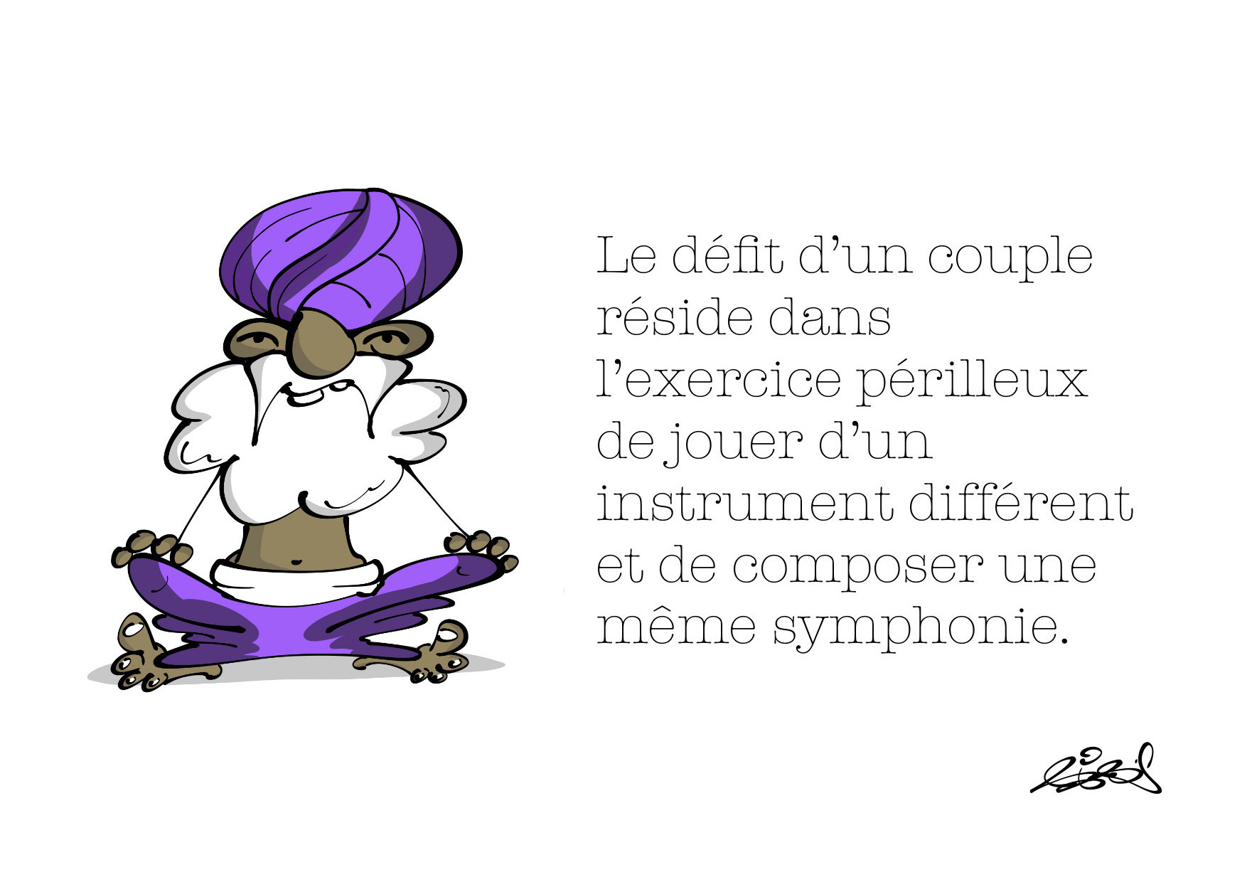 Carte postale : Le défi d'un couple (format A6)