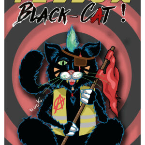 Carte postale : Yellow Black Cat (format A6)