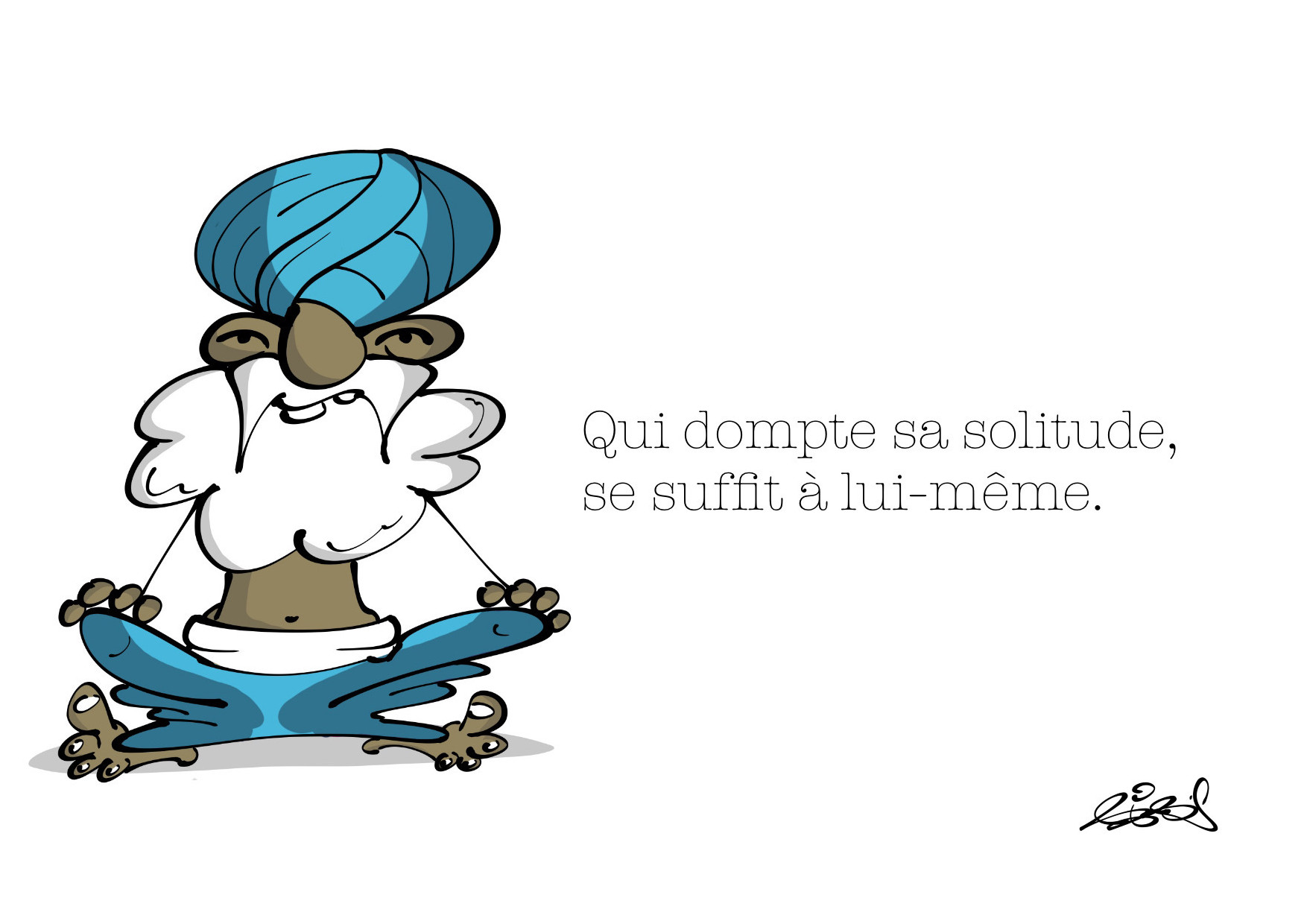 Carte postale : Dompter sa solitude (format A6)