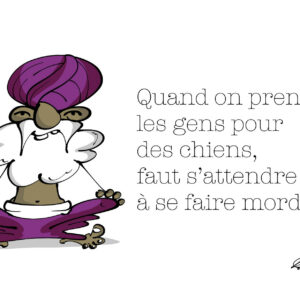 Carte postale : Prendre les gens pour des chiens n°3 (format A6)