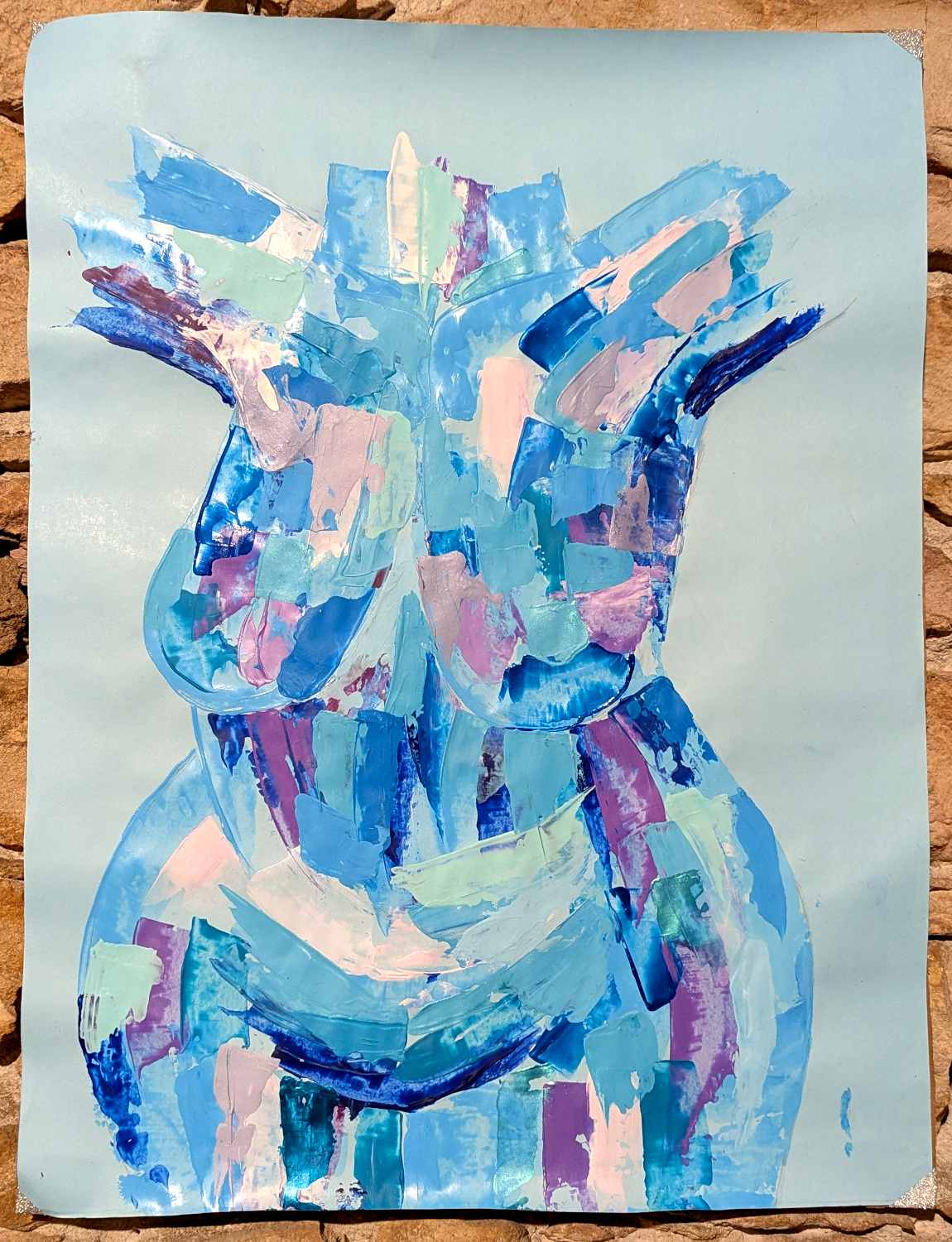 Peinture : "Isa, artiste au couteau" - L'Invisible