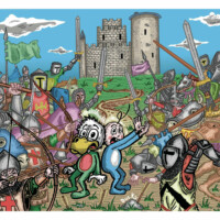 Carte postale A6 - La Guerre de Cent Ans