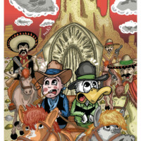 Carte postale A6 - Les hommes de Pancho Villa